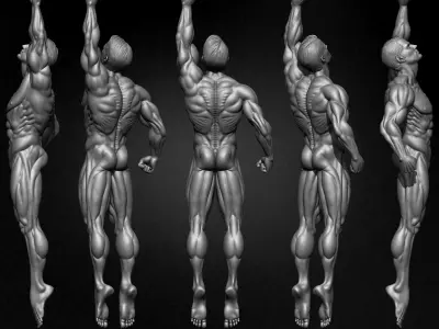 SuperHero Basemesh 3D Model Pose 04 Low-poly 3D model