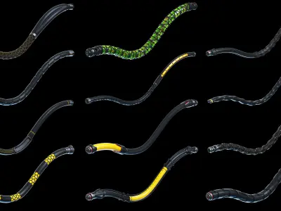 Cables and Wires set 3D model