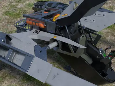 Fully rigged animated Space Fighter 3D model