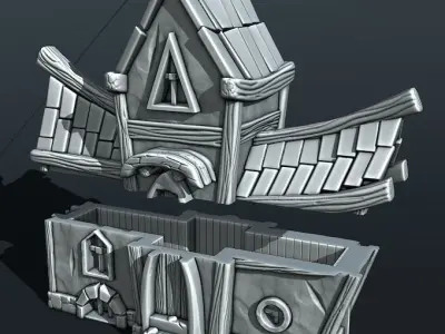 medieval house 3D print model