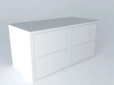 Shelf Cabinet DOORS HD2FP 6 12 BRW Milano Oak 3D model