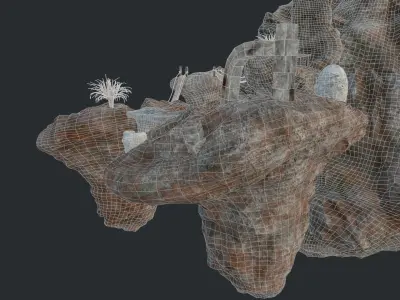 outdoor low poly Low-poly 3D model