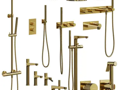 Faucet Set Omnires Contour 3D model