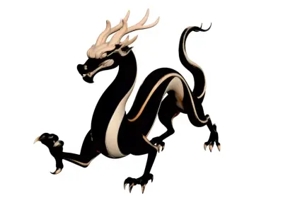 abstract dragon 3D model