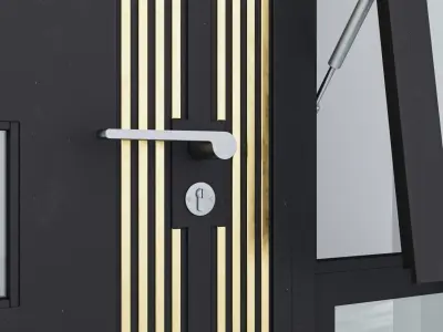 Aluminium door 283 3D model