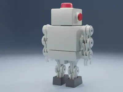 Vintage tin robot RTR-0406 model Low-poly 3D model