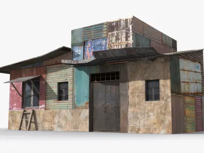Slum x13 Low-poly 3D model