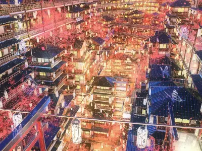 Japanese architecture 3D model