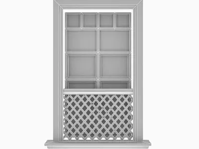 Pavilion Window 3 Low-poly 3D model
