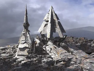 New Egypt Pharaohs Towers  3D model