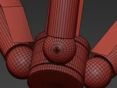 Chandelier Light Fixture Hanging 3D model