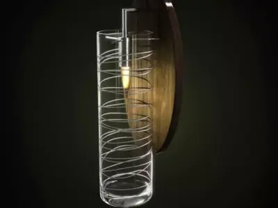 Tube Style Wall Light 3D model