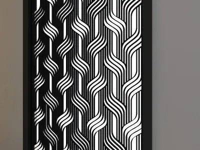 3d screen geometric pattern Low-poly 3D model