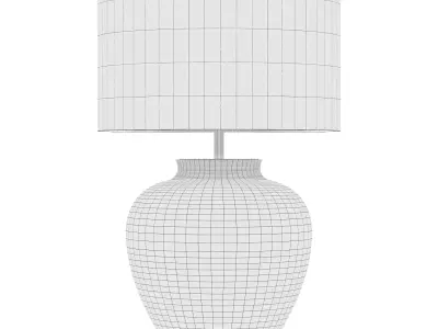 Corfu Table Lamp with Drum Shade by Crate and Barrel 3D model