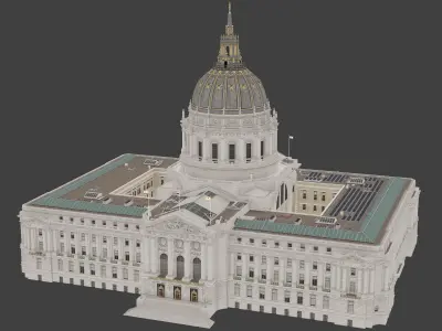 San Francisco City Hall Low-poly 3D model
