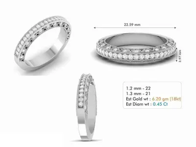 Solitaire Engagement Wedding Etarnaty Band 3D print model