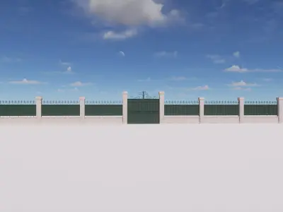 22 Styles of Iron Wall Fences Vietnam French House Villa 3D model