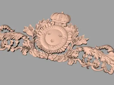 Artcam 3D relief STL models for CNC woodworking E126 3D model