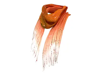 Summer Scarf Low-poly 3D model