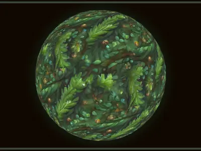 Grass Pine Forest Floor --20 TEXTURES-- Hand-painted --PACK 1--- Texture