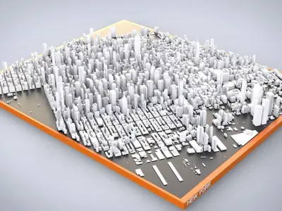 Cityscape New York USA 3D model