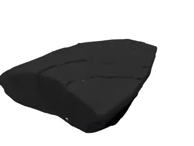 Fractured Dark Stone Slab Low-poly 3D model