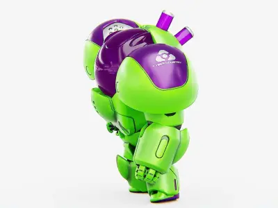 TOY BOT CYCLON RIGGED 3D model