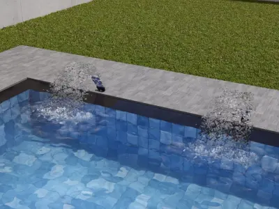 FRANKLINA frothy fan lumion fountain Low-poly 3D model