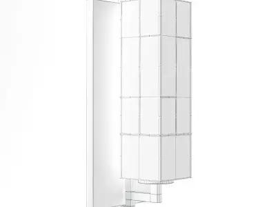 Stained Glass Exterior Lamp 3D Model 3D model