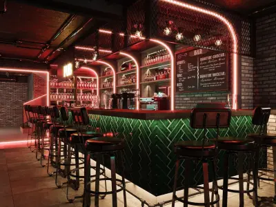 night club  interior 3D model
