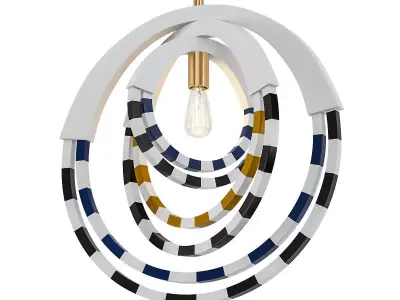 NDEBELE circular pendant light 3D model