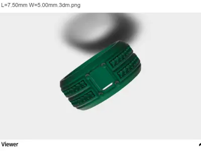 Men Ring with an Asscher Cut Center Stone 3D print model