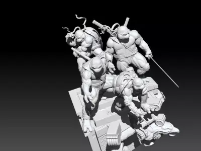 Ninja Turtles Dioram Fan art WinkyCollectibles 3D print model