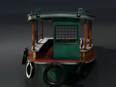 boat game asset 3D model