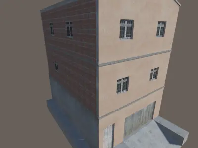 pack of slum houses Low-poly 3D model