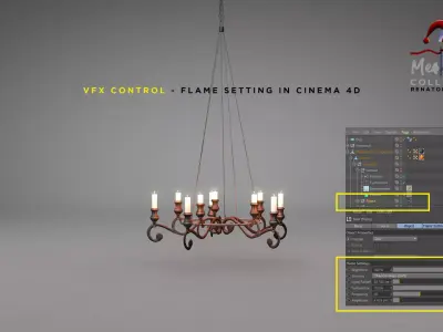 Medieval Forged Chandelier 3D model