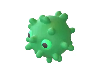 Virus Character v1 010 Low-poly 3D model