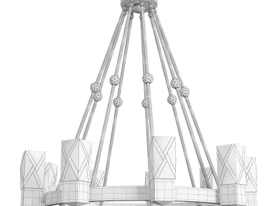 EMPIRE LARGE CHANDELIER Low-poly 3D model