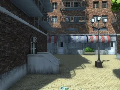 Modern City Low-poly 3D model