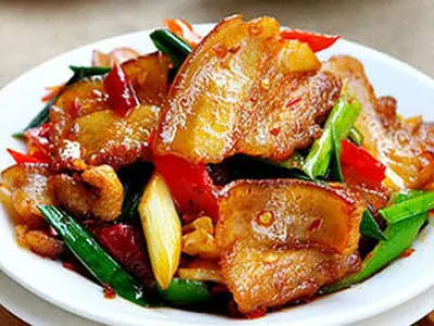 Chinese food  and dish Twice-cooked pork 3D model
