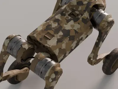 Cyberdog Camouflage Series Low-poly 3D model