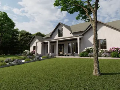 3D Exterior Scene 3D model design garden and landscape 3D 3D model 12