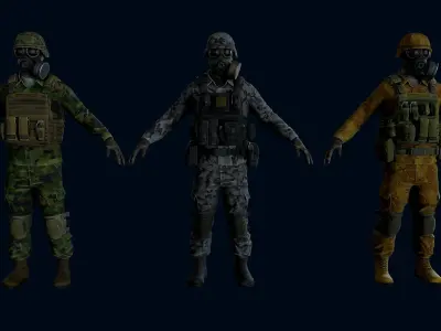 SpecOps Low-poly 3D model