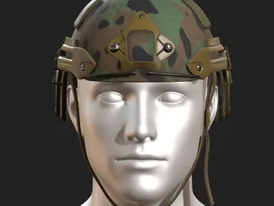 Helmet military combat scifi futuristic military  Low-poly 3D model