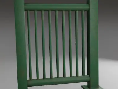 Harbor Railing Modular - Game ready Low-poly 3D model