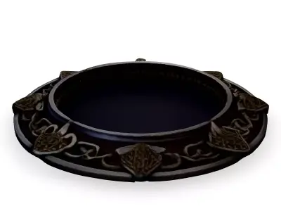 Intricate Celtic Knot Circle Frame Low-poly 3D model