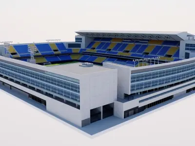 Estadio Nuevo Mirandilla - Cadiz Spain 3D model