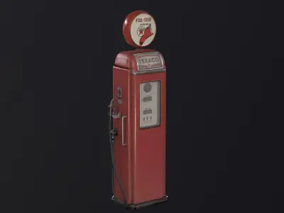 GAS Pump Low-poly 3D model