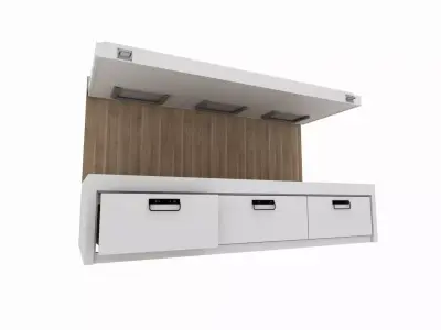 Caravan Double Bed 3D model