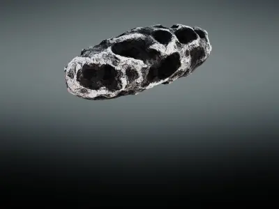 Asteroid rock Low-poly 3D model